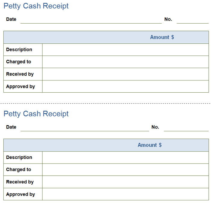 Petty Cash Receipt 2 Petty cash receipt template Free Templates For