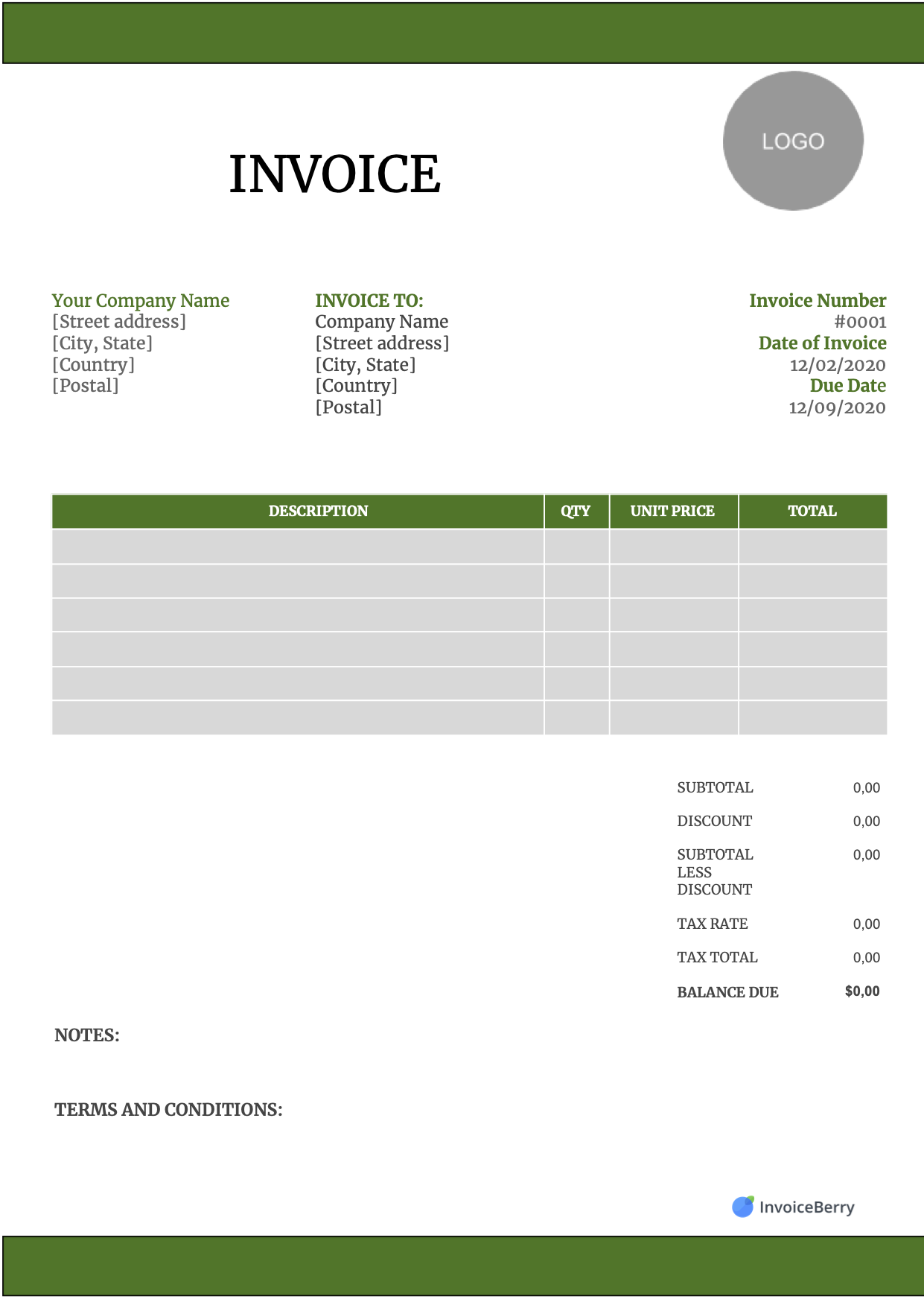 Invoices Templates Popseka